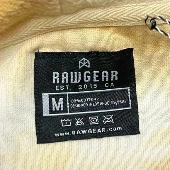 Raw Gear White/Gold Tie-Dye Hoodie Model# RG504, size Medium - Picture 7 of 12